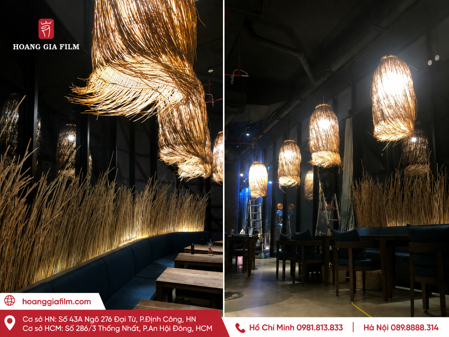 Công trình dán phim PNC70 tại cửa hàng pizza Thủ Đức