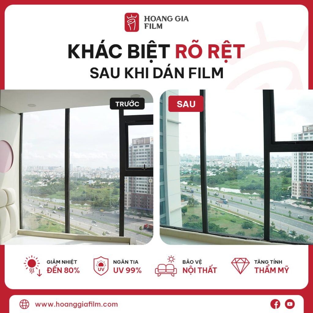Khác biệt sau khi dán phim cách nhiệt mã sáng